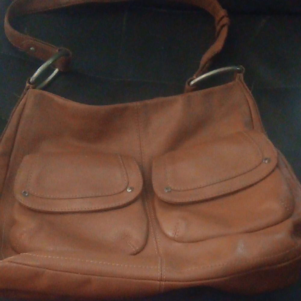 Sigrid Olsen Brown Leather Shoulder Bag 100% Real Leather